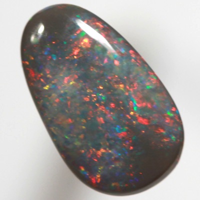 SOLID BLACK OPAL Bright red fire moves over a blue background